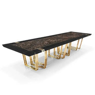 Mejam Luxury Bronze Marble Dining Table-MinimalisticDecor.com