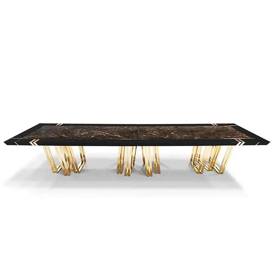 Mejam Luxury Bronze Marble Dining Table-MinimalisticDecor.com