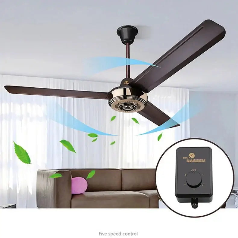Metal Blades Pendant Ceiling Fan-MinimalisticDecor.com