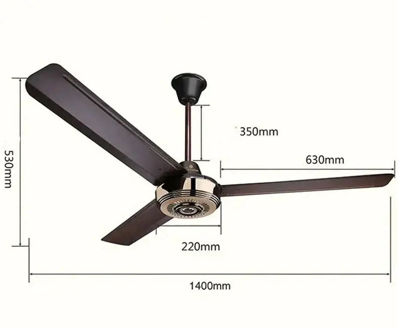 Metal Blades Pendant Ceiling Fan-MinimalisticDecor.com