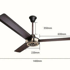 Metal Blades Pendant Ceiling Fan-MinimalisticDecor.com