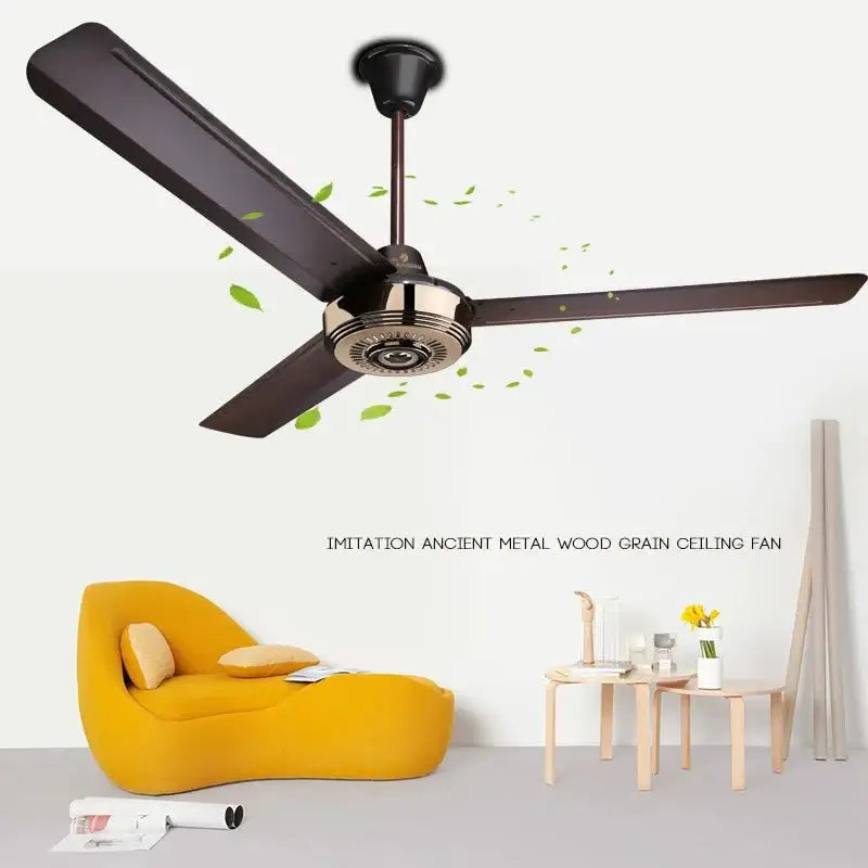 Metal Blades Pendant Ceiling Fan-MinimalisticDecor.com