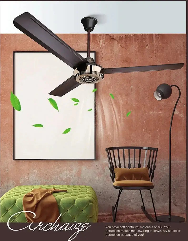 Metal Blades Pendant Ceiling Fan-MinimalisticDecor.com