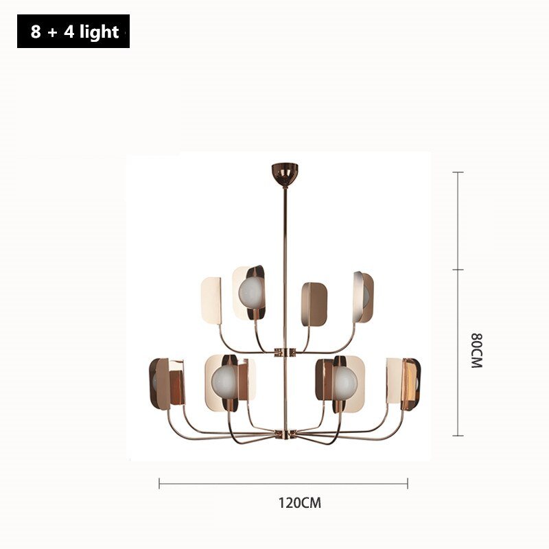 Metal Leaves Globe Chandelier - Stunning Lighting Fixture-MinimalisticDecor.com