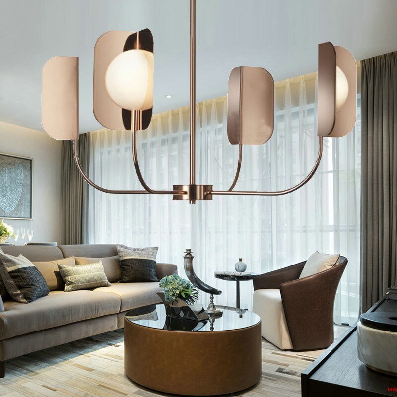 Metal Leaves Globe Chandelier - Stunning Lighting Fixture-MinimalisticDecor.com