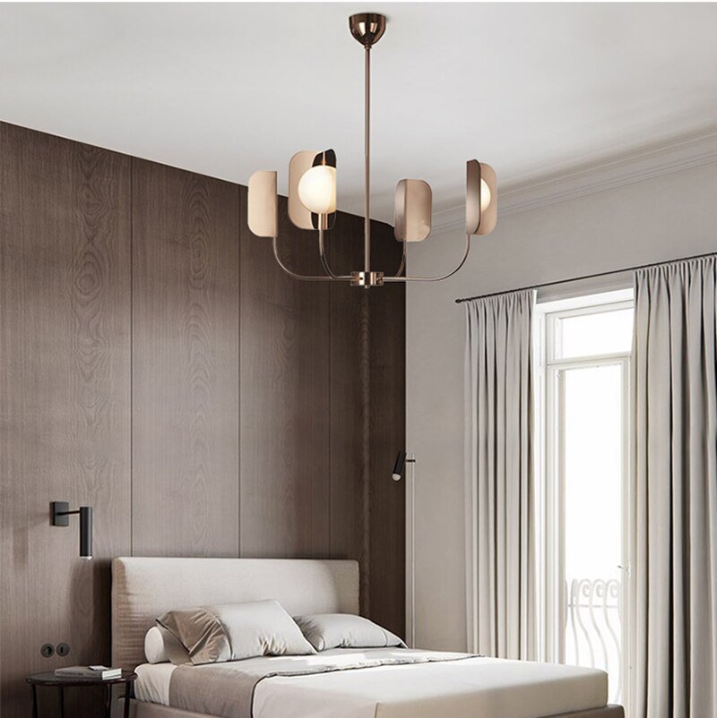 Metal Leaves Globe Chandelier - Stunning Lighting Fixture-MinimalisticDecor.com