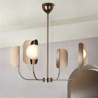 Metal Leaves Globe Chandelier - Stunning Lighting Fixture-MinimalisticDecor.com