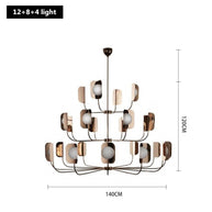 Metal Leaves Globe Chandelier - Stunning Lighting Fixture-MinimalisticDecor.com