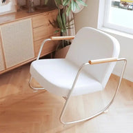 Metal Minimalist Rocking Lounge Chair - Modern Style-MinimalisticDecor.com