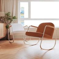 Metal Minimalist Rocking Lounge Chair - Modern Style-MinimalisticDecor.com