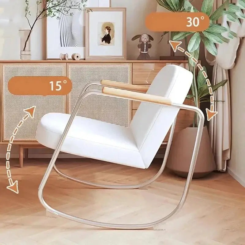 Metal Minimalist Rocking Lounge Chair - Modern Style-MinimalisticDecor.com