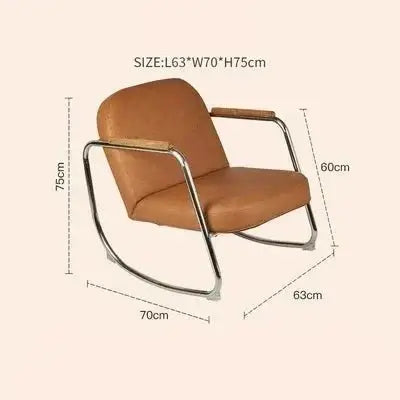 Metal Minimalist Rocking Lounge Chair - Modern Style-MinimalisticDecor.com