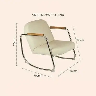 Metal Minimalist Rocking Lounge Chair - Modern Style-MinimalisticDecor.com