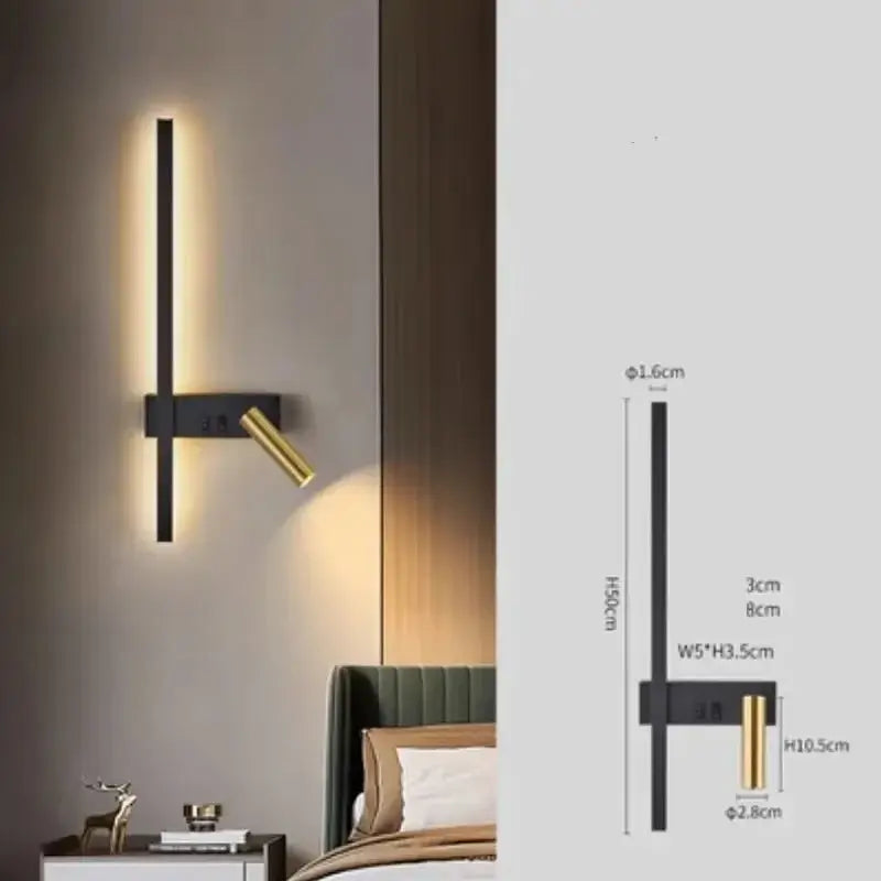 Minimalist Aluminium Wall Light – Dual Light Source Wall Sconce-MinimalisticDecor.com