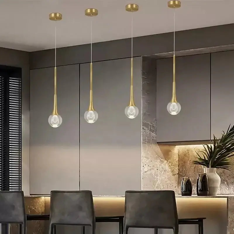 Minimalist Brass Crystal Pendant Light Decorative Round Chandelier-MinimalisticDecor.com