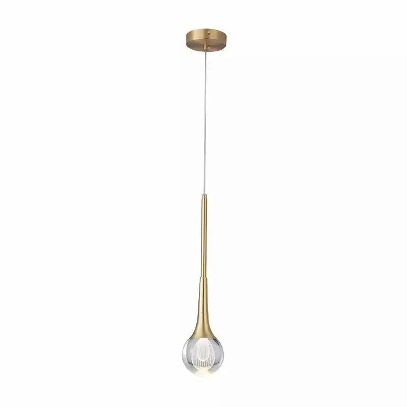 Minimalist Brass Crystal Pendant Light Decorative Round Chandelier-MinimalisticDecor.com