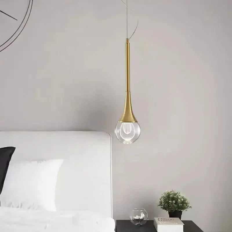 Minimalist Brass Crystal Pendant Light Decorative Round Chandelier-MinimalisticDecor.com