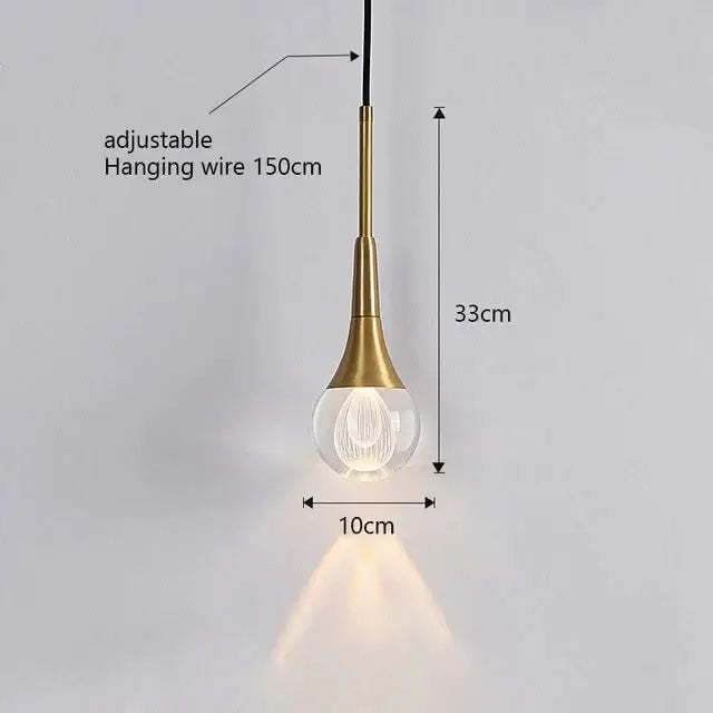 Minimalist Brass Crystal Pendant Light Decorative Round Chandelier-MinimalisticDecor.com