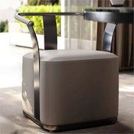 Minimalist Genuine Leather Dining Chair – Modern Upholstered Seating-MinimalisticDecor.com
