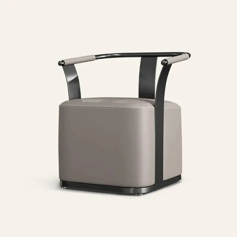Minimalist Genuine Leather Dining Chair – Modern Upholstered Seating-MinimalisticDecor.com