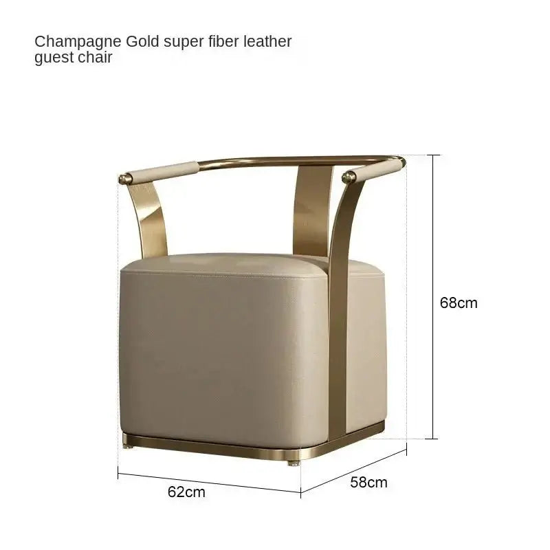 Minimalist Genuine Leather Dining Chair – Modern Upholstered Seating-MinimalisticDecor.com