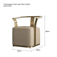 Minimalist Genuine Leather Dining Chair – Modern Upholstered Seating-MinimalisticDecor.com