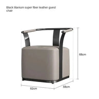 Minimalist Genuine Leather Dining Chair – Modern Upholstered Seating-MinimalisticDecor.com