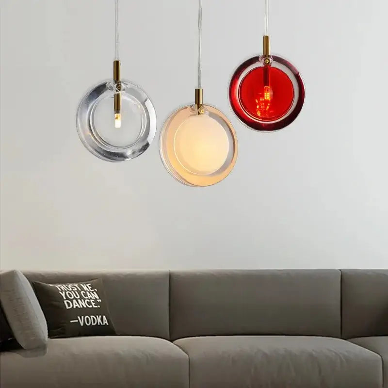 Minimalist Glass Stone Pendant Staircase Chandelier Lighting-MinimalisticDecor.com