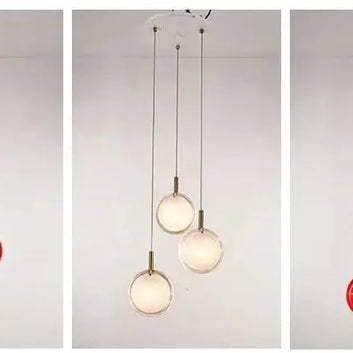 Minimalist Glass Stone Pendant Staircase Chandelier Lighting-MinimalisticDecor.com