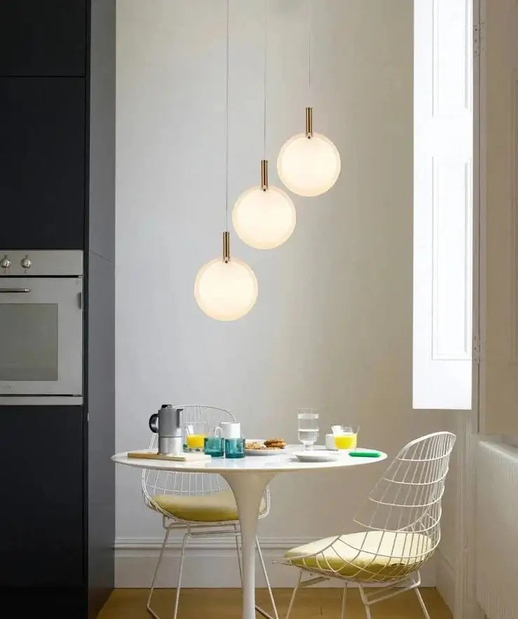 Minimalist Glass Stone Pendant Staircase Chandelier Lighting-MinimalisticDecor.com