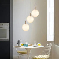 Minimalist Glass Stone Pendant Staircase Chandelier Lighting-MinimalisticDecor.com