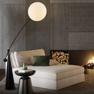 Minimalist Globe Edge Floor Lamp – E27 Base, Polished Stainless Steel-MinimalisticDecor.com