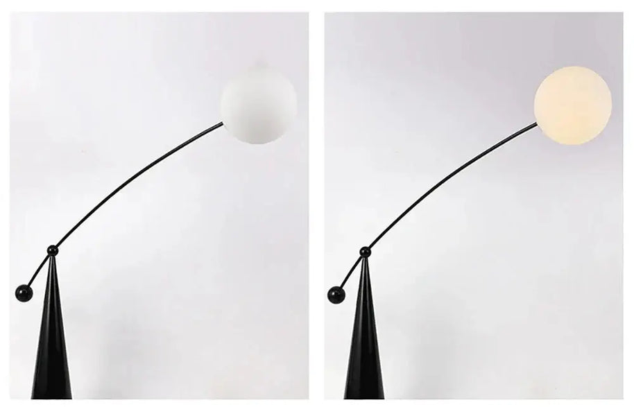 Minimalist Globe Edge Floor Lamp – E27 Base, Polished Stainless Steel-MinimalisticDecor.com