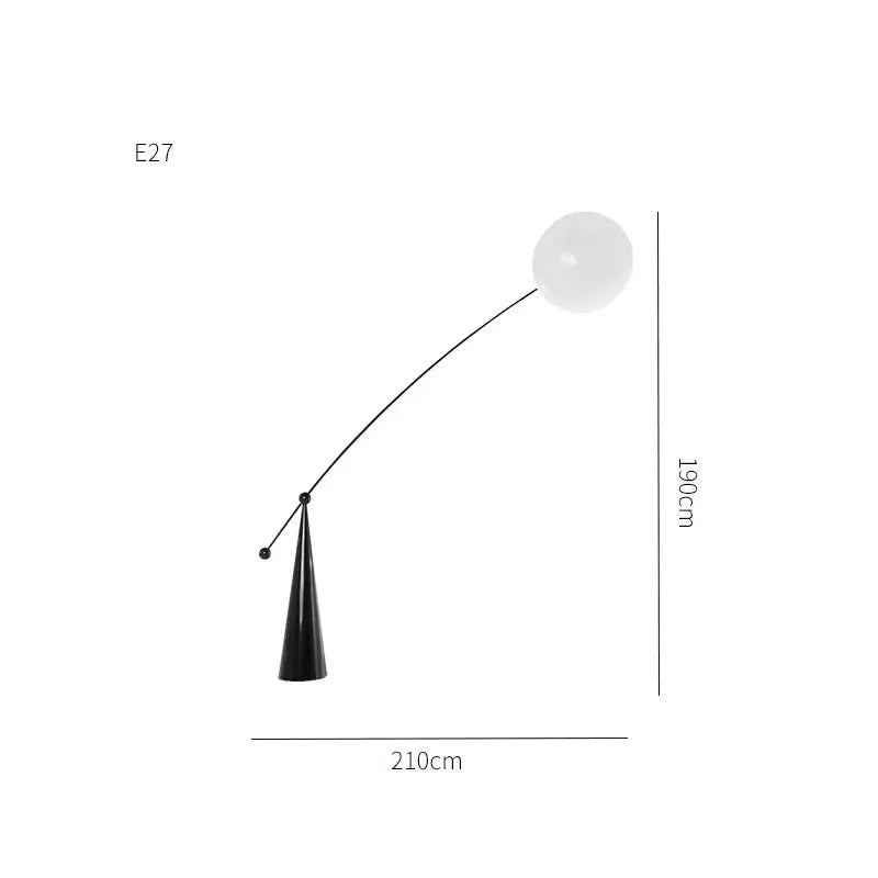 Minimalist Globe Edge Floor Lamp – E27 Base, Polished Stainless Steel-MinimalisticDecor.com