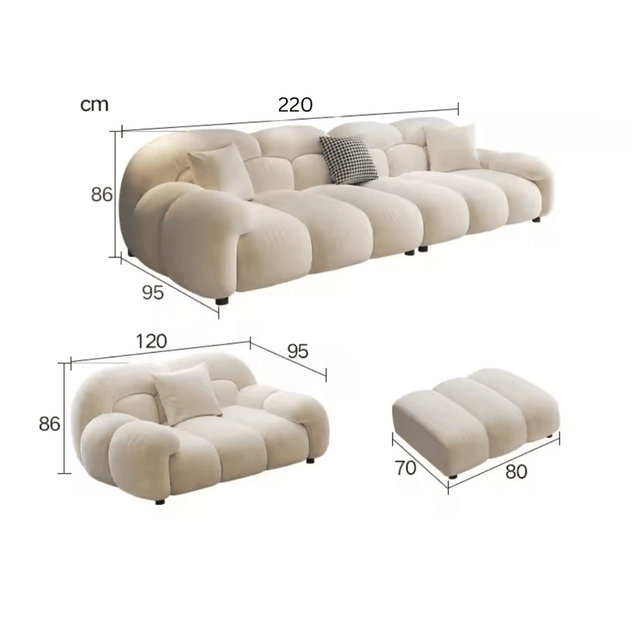 Minimalist Lazy Luxury Living Room Sofa Set-MinimalisticDecor.com