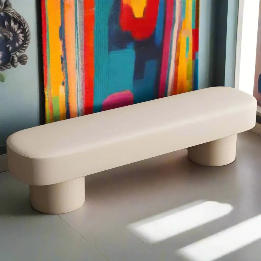 Minimalist Leather Shoe Changing Bench – Modern Upholstered-MinimalisticDecor.com