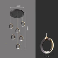 Minimalist Rings Staircase Chandelier-MinimalisticDecor.com