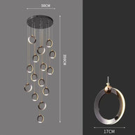 Minimalist Rings Staircase Chandelier-MinimalisticDecor.com