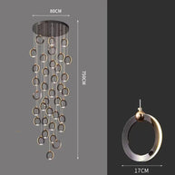 Minimalist Rings Staircase Chandelier-MinimalisticDecor.com
