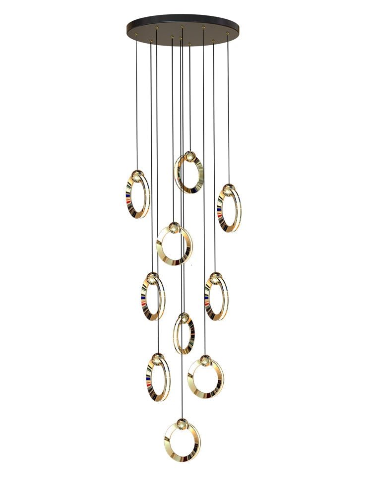 Minimalist Rings Staircase Chandelier-MinimalisticDecor.com