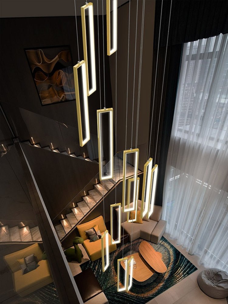 Minimalist Staircase Chandeliers - Elevate Your Space-MinimalisticDecor.com