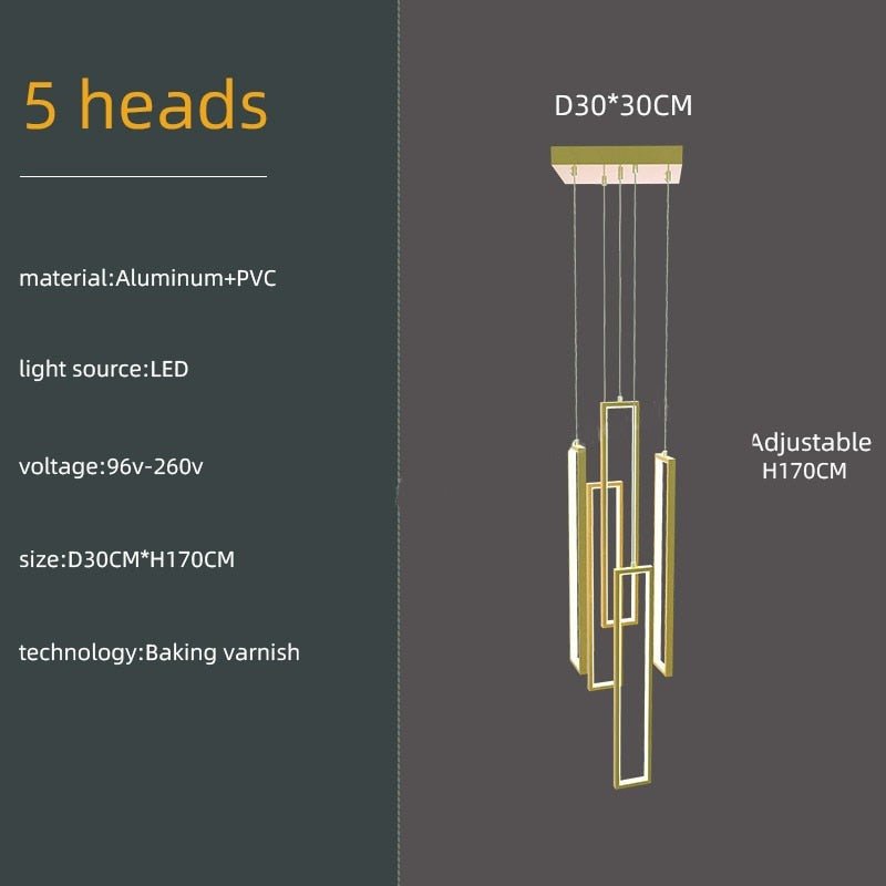 Minimalist Staircase Chandeliers - Elevate Your Space-MinimalisticDecor.com