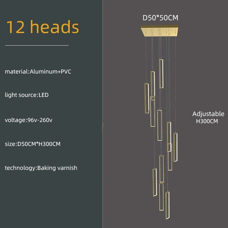 Minimalist Staircase Chandeliers - Elevate Your Space-MinimalisticDecor.com