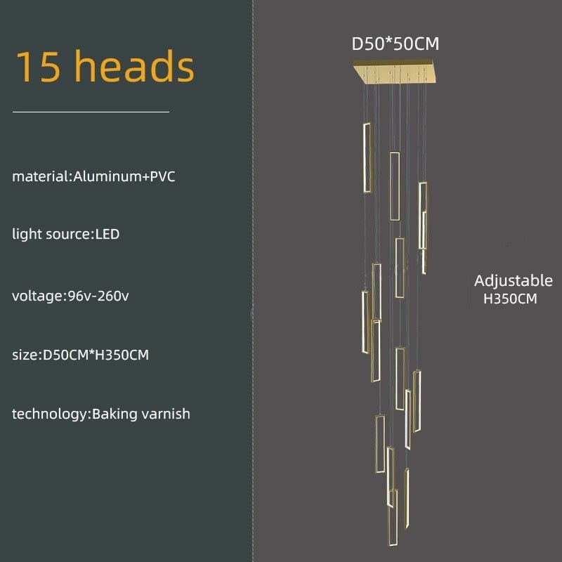 Minimalist Staircase Chandeliers - Elevate Your Space-MinimalisticDecor.com