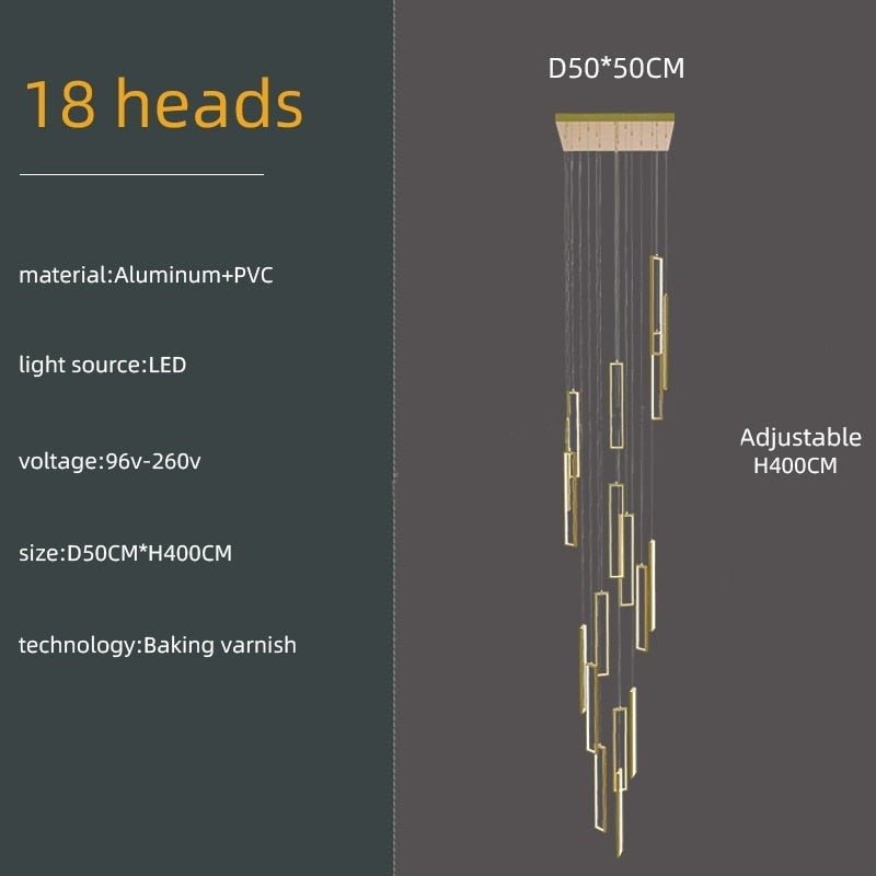 Minimalist Staircase Chandeliers - Elevate Your Space-MinimalisticDecor.com