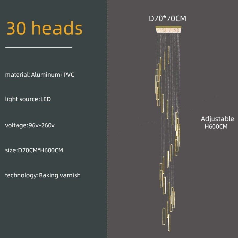 Minimalist Staircase Chandeliers - Elevate Your Space-MinimalisticDecor.com