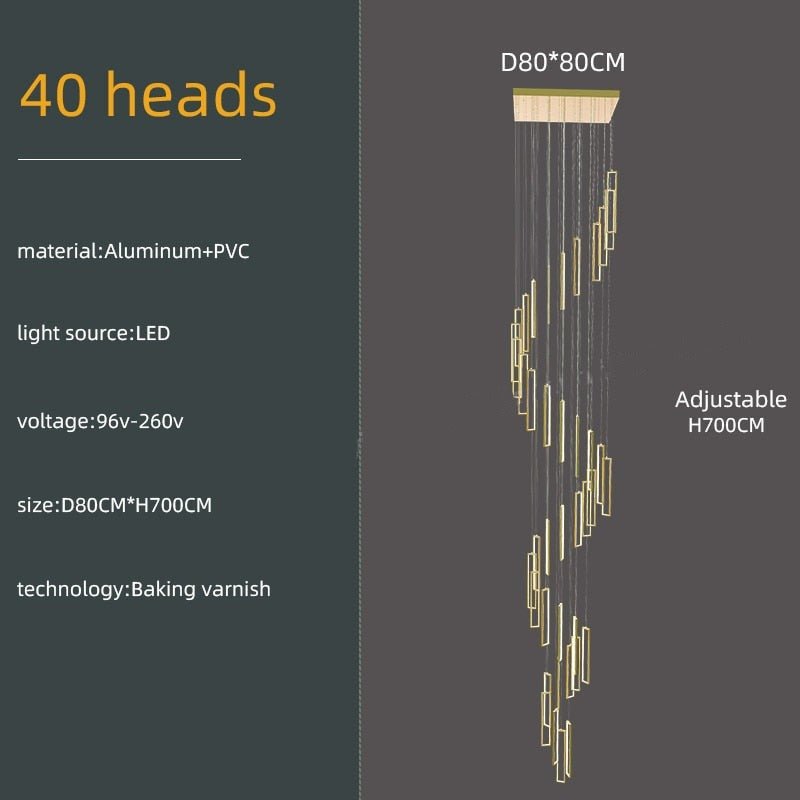 Minimalist Staircase Chandeliers - Elevate Your Space-MinimalisticDecor.com