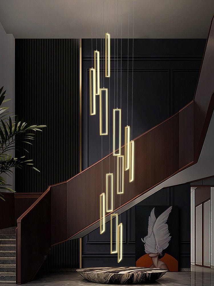 Minimalist Staircase Chandeliers - Elevate Your Space-MinimalisticDecor.com