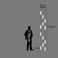 Minimalistic Long Drop LED Staircase Chandelier Lighting-MinimalisticDecor.com