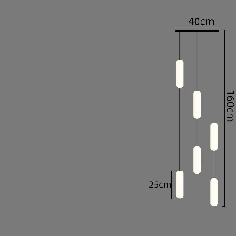 Minimalistic Long Drop LED Staircase Chandelier Lighting-MinimalisticDecor.com